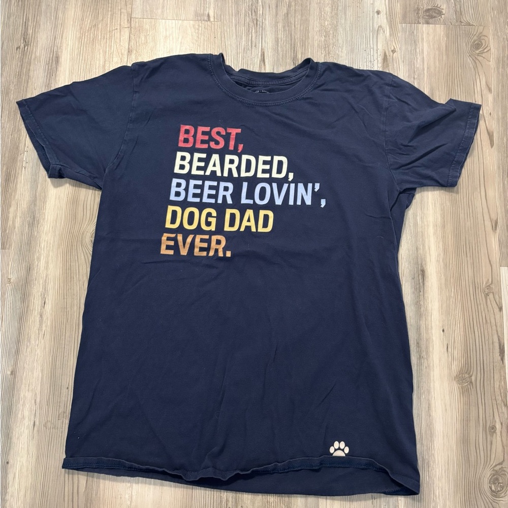 PAWZ Navy Blue Dog Dad Tee